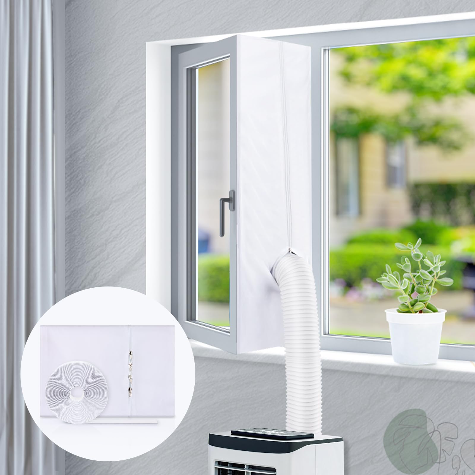 Fensterabdichtung Für Mobile Klimageräte - 300 Cm Mit Schlauchverlängerung