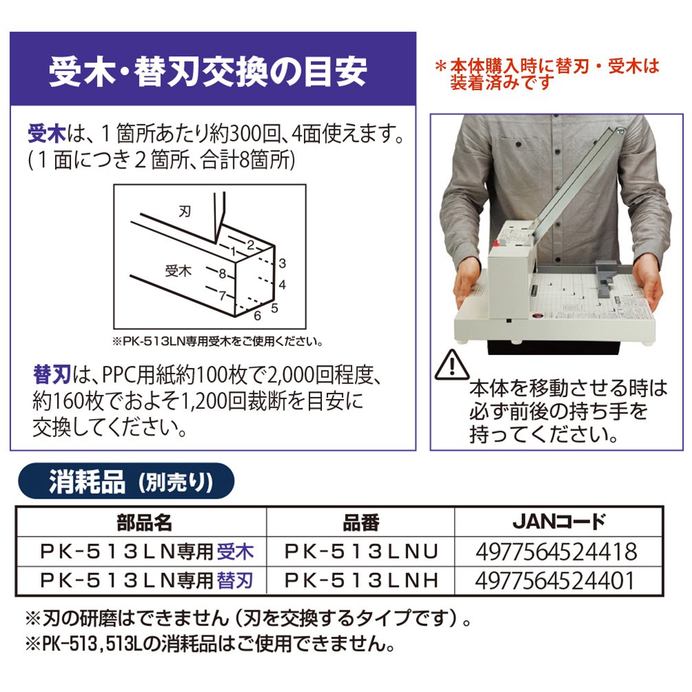 PLUS】裁断機 PK-513LN-A｜文房具・事務用品