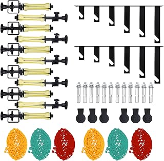 Selens 6 Rollen Wandhalterungen Manuelles Hintergrund Unterstützungs System Kettenantrieb Hintergrund Unterstützungssystem, inkl: (2) Haken, (6) Ketten, (12) Dehnungsstangen, (12) Dehnschrauben