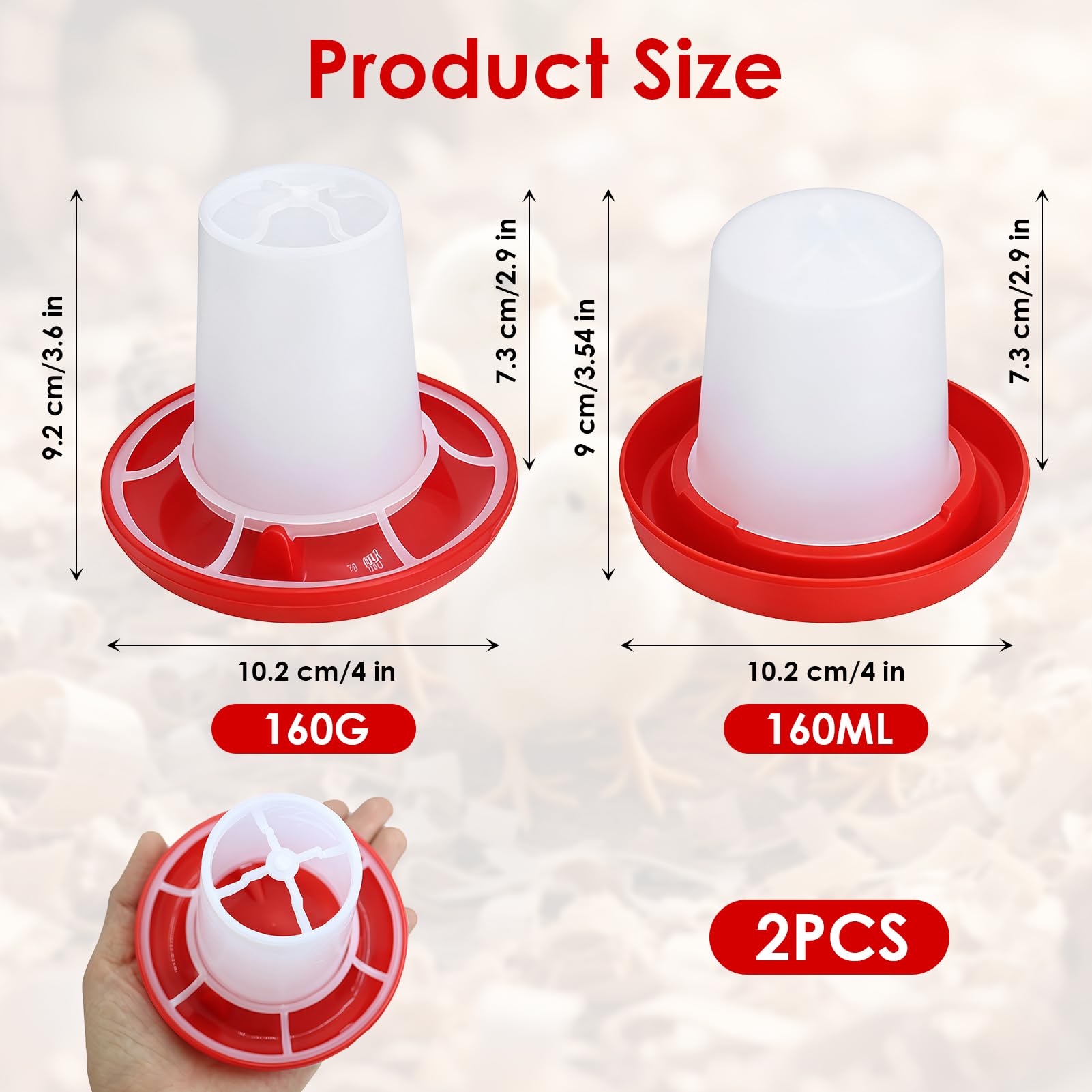 Abreuvoir et Mangeoire Poules, 2PCS Distributeur Eau Poule et Mangeoire Poule, Abreuvoir Poules et Abreuvoir Poussin, Kit Alimentation Volaille pour Jardin, Poulailler et Élevage