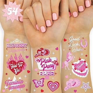 Pink Iridescent Foil Temporary Tattoos