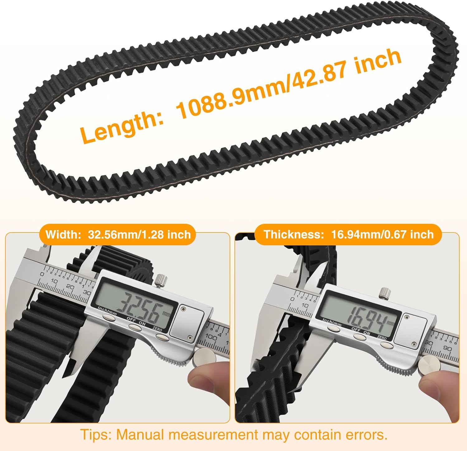 Nilight Drive Belt 3211196 Performance UTV Belts Compatible with Polaris RZR XP 1000/XP 4 1000/General 1000 XP 2014-2023 Heavy Duty 6-Layer Aramid Belt Replaces 3211196 3211172 3211142 3211148, 1 Pack