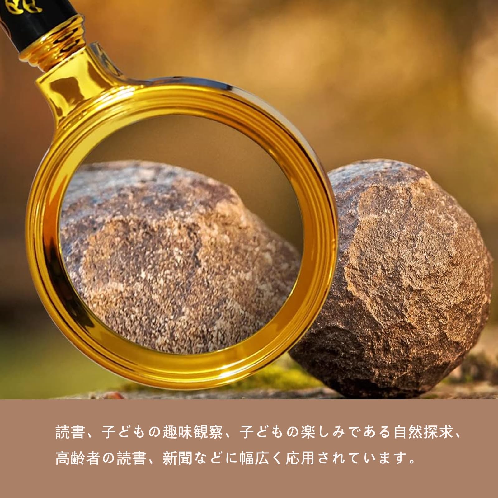 Amazon.co.jp: 拡大鏡 虫眼鏡 子供 10倍 ルーペ 手持ち読書拡大鏡 60mm