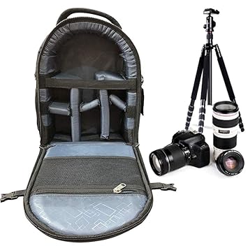 Priyam Backpack for SLR/DSLR Cameras and Accessories - Black