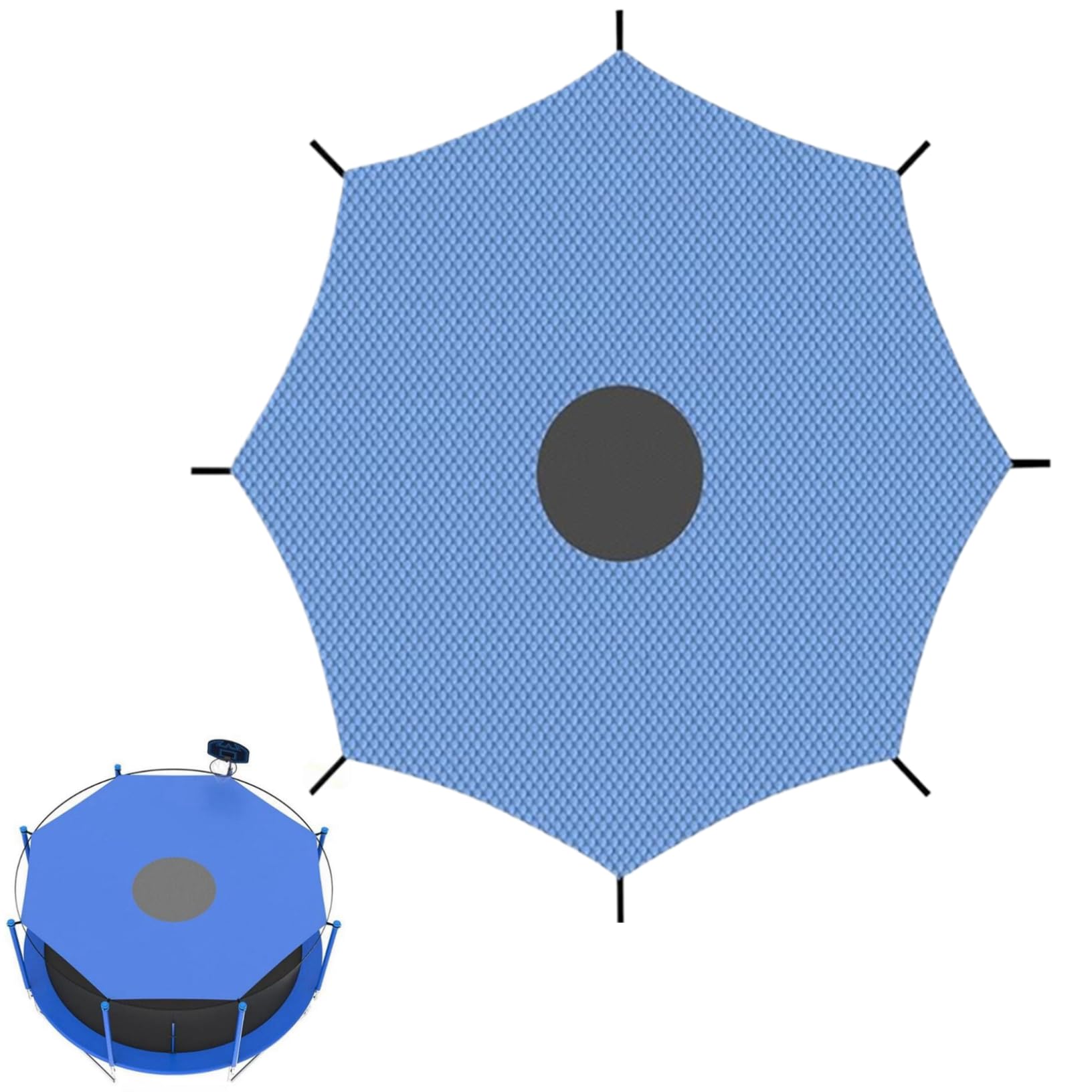 Couvercle Ombrage Pour Trampoline - Protection Solaire Et Feuilles, Résistant Déchirure, Facile à Installer