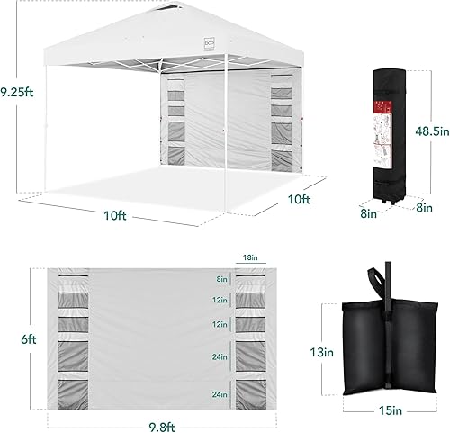 Miniatura 108 de Best Choice Products Carpa Toldo Desplegable de 10x10 pies para Instalación de 1 Persona, Refugio Portátil Instantáneo con Botón de 1 Toque