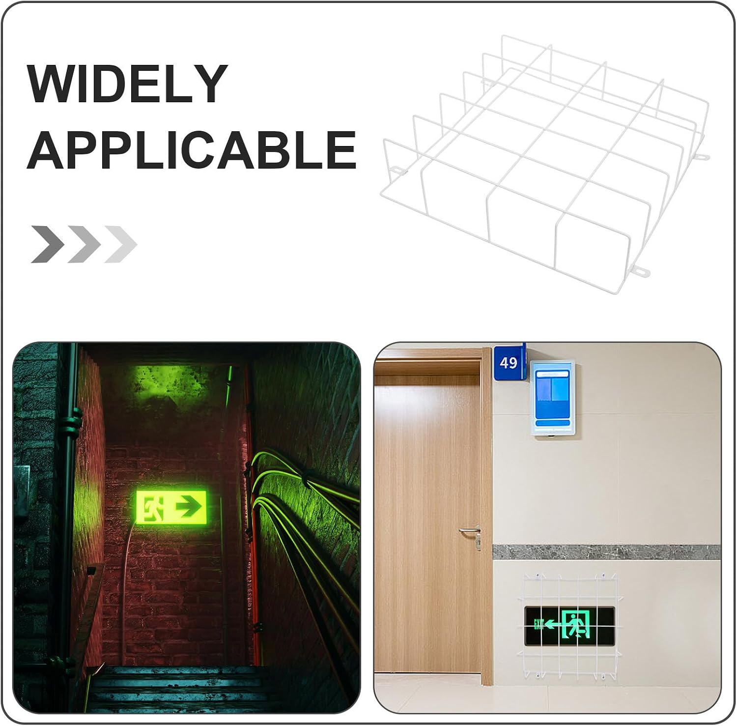 Emergency Light Wire Mesh Cage Guard for Exit Signs