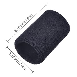 Willbond 6 Pcs Wrist Sweatbands Tennis Sweat Bands Sports Wristbands Sweat Wristbands Wrist Bands Competitions Absorbent Sweatbands for Basketball Tennis Football Running Working