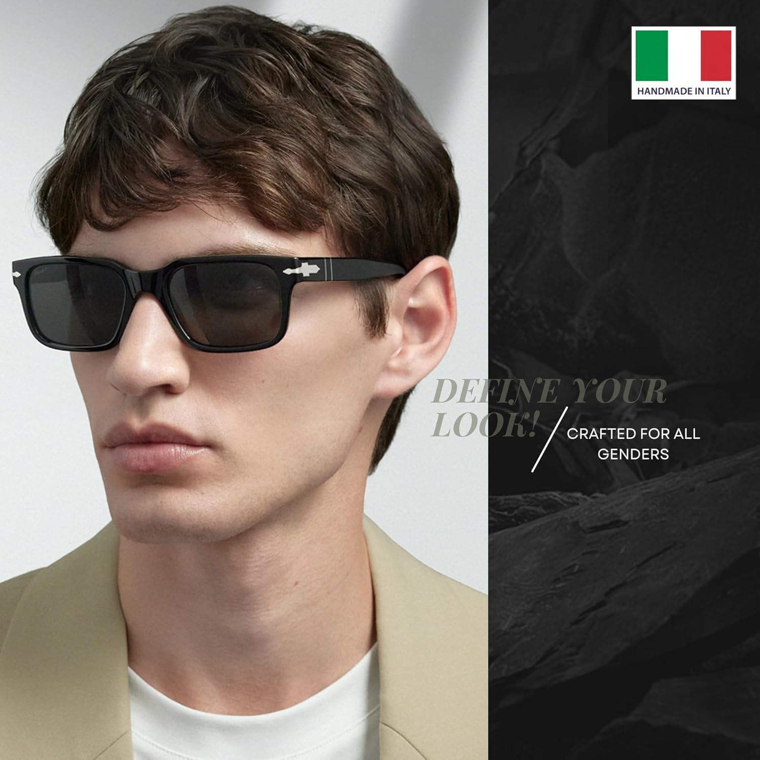 Persol PO3272S 長方形サングラス 公式アイウェアキット付き