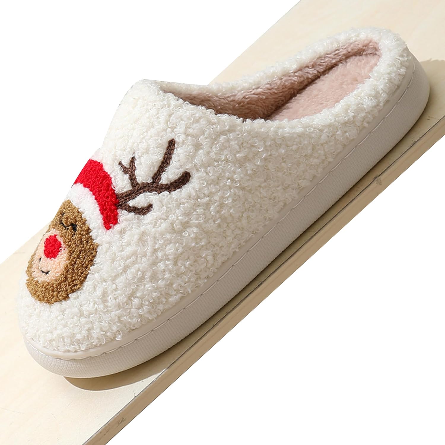 Happy Face Slippers for Women Men,Retro Soft Cozy Comfy Plush Lightweight House Slippers Slip-on Indoor Outdoor Slippers,Slip on Anti-Skid Sole - Image 3