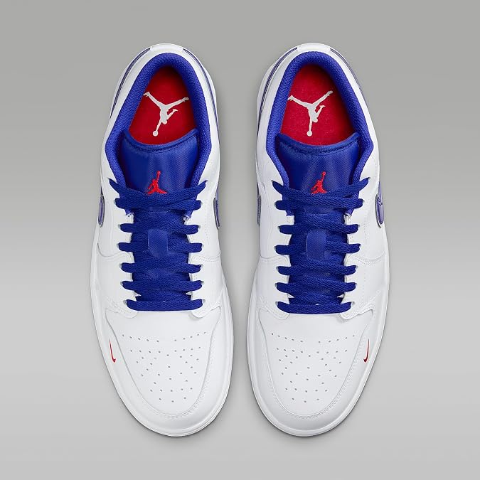 Air Jordan 1 Low SE Men's Shoes (White/Old Royal/Gum Yellow/University Red)