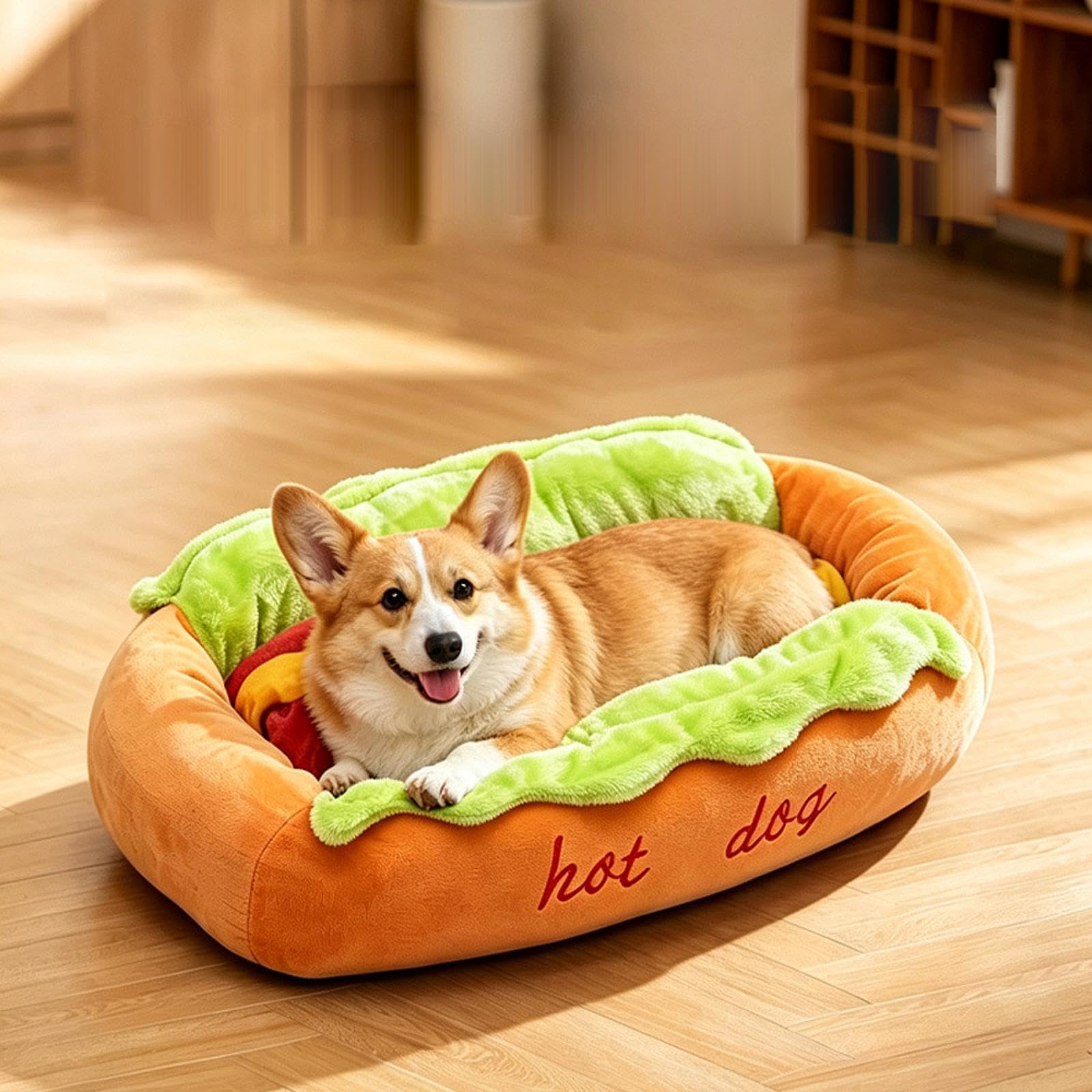 Letto per Cani Cuccia Cane Cuscino Morbido Tappetino Animali con Copri Letto Rimovibile Lavabile Fondo Antiscivolo Peluche Traspirante Adatto a Gabbie, XL