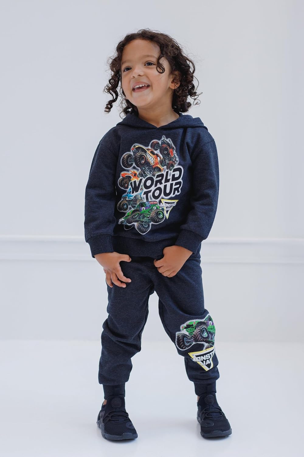 Monster Jam Boys' Graphic Fleece Hoodie and Jogger Set Toddler to Big Kid
