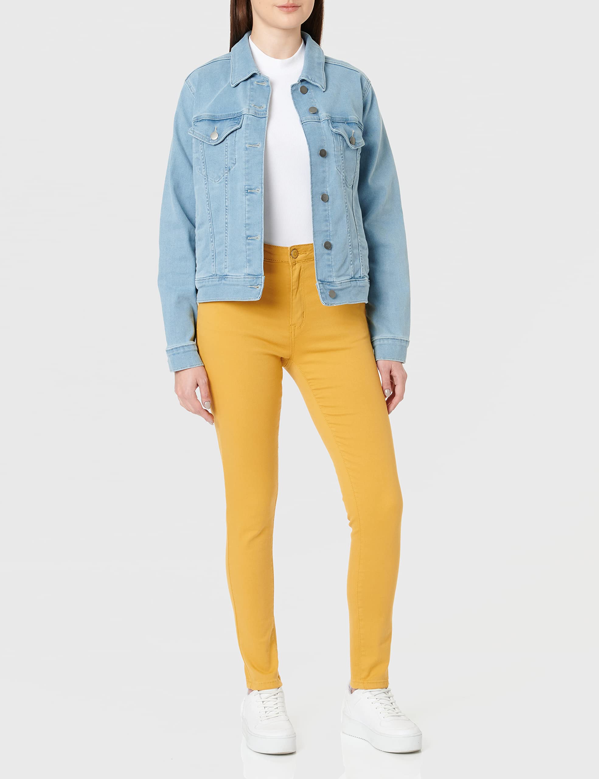 Nina Carter P056 Pantalones vaqueros para mujer, corte ajustado, cintura alta
