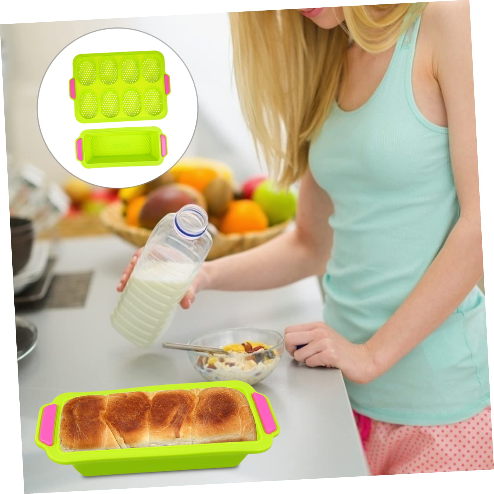 VINTORKY 2pcs Silicone Baking for French Bread Non-stick Baking Tools Design for Daily for Home Bakers