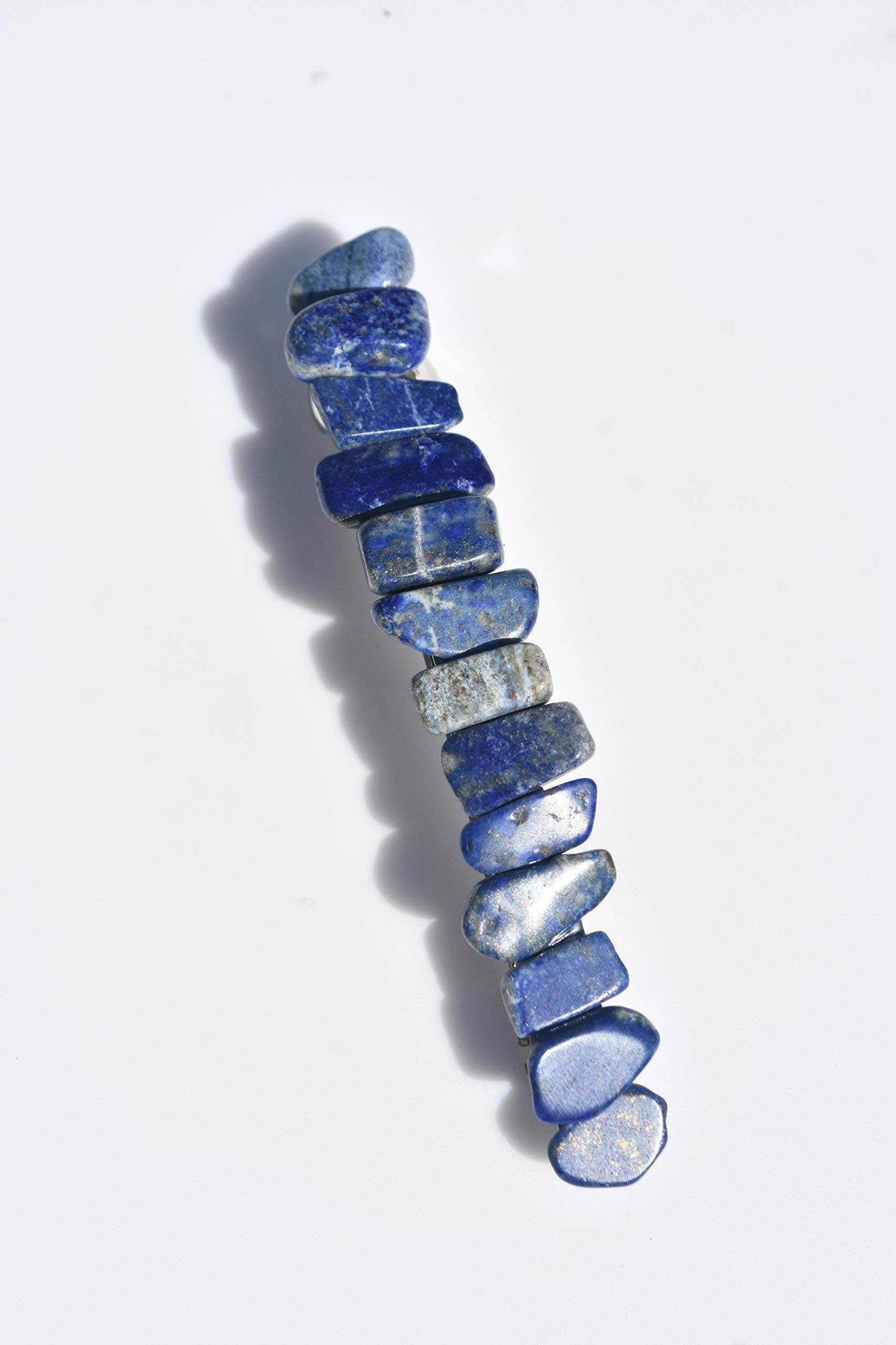 Amazon.com: Lapis Lazuli Stone French Barrette Hair Clip 4  display picture 2