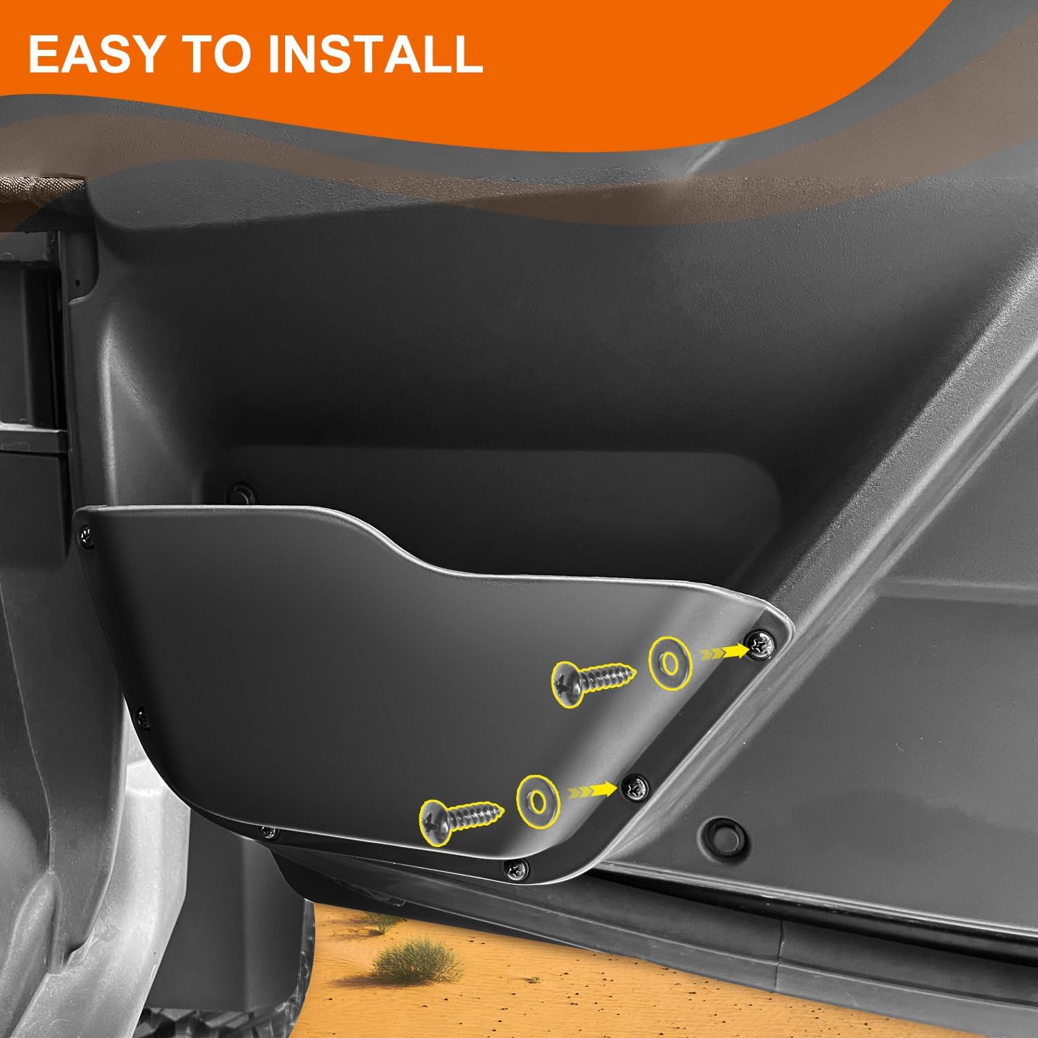 Front & Rear Interior Door Pockets Compatible with 2024 2025+ Polaris Xpedition XP 5/ ADV 5 Northstar Accessories Interior Door Side Pocket Glove Box (4PCS)