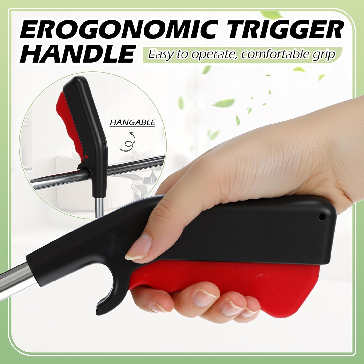 Norme 20 Pcs 32.7" Grabber Reacher Tool Bulk, Foldable Long Handle Trash Picker for Elderly, Lightweight Handy Aid Nonslip Claw Grabber for Arm Extension 360 Rotating Pickup Stick