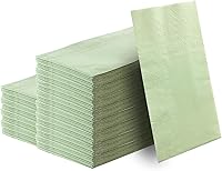 Vista 16 de 100 servilletas de 3 capas de color verde salvia de 13 x 15.7 pulgadas, servilletas de baño para invitados, servilletas de postre, toallas de mano