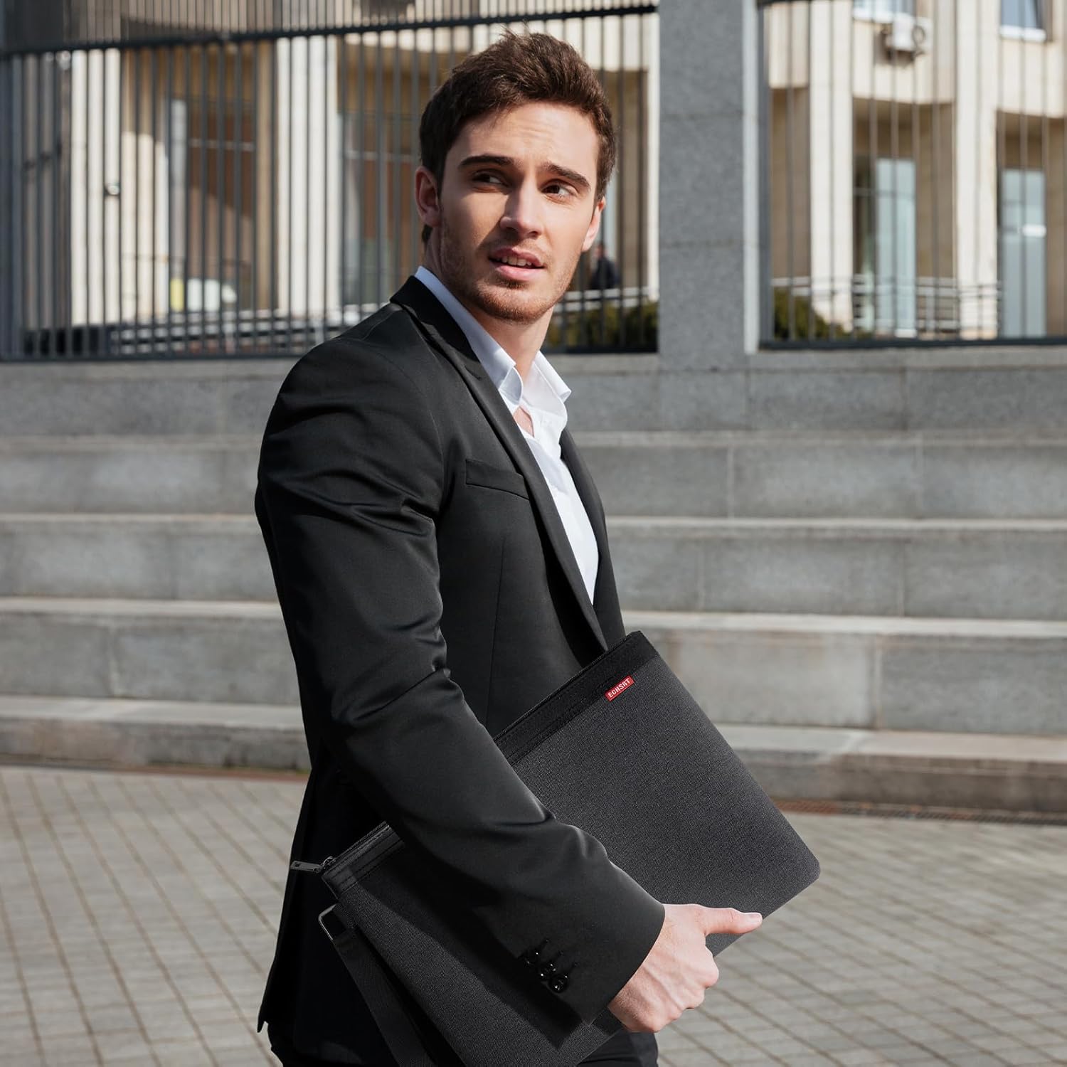 ECHSRT File Folder Document Organizer for Travel, Document Bag Zipper Pouch for Men & Women Black - Image 6