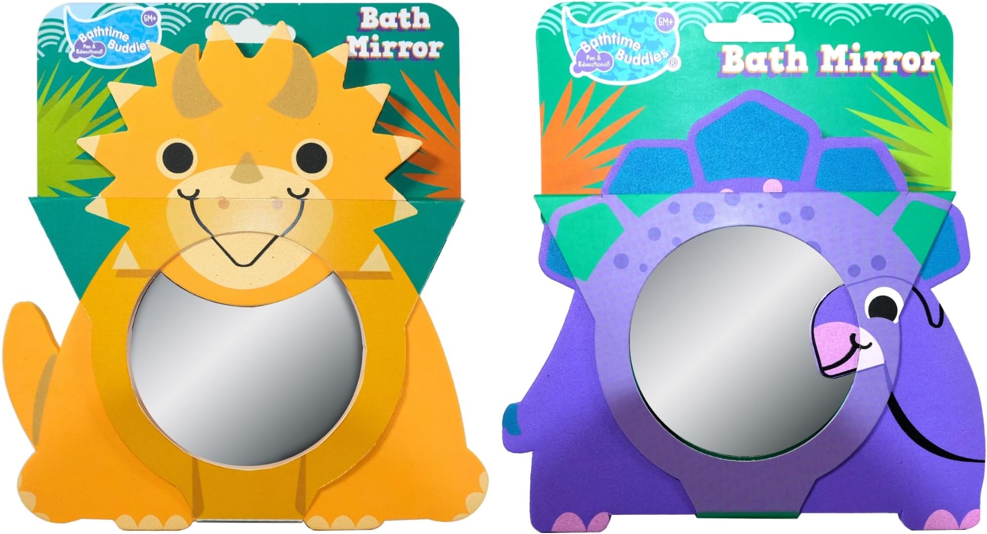 Bathtime Buddies Bath Mirrors, Baby Bath Toys, Fun & Educational, 6+ Months, ...