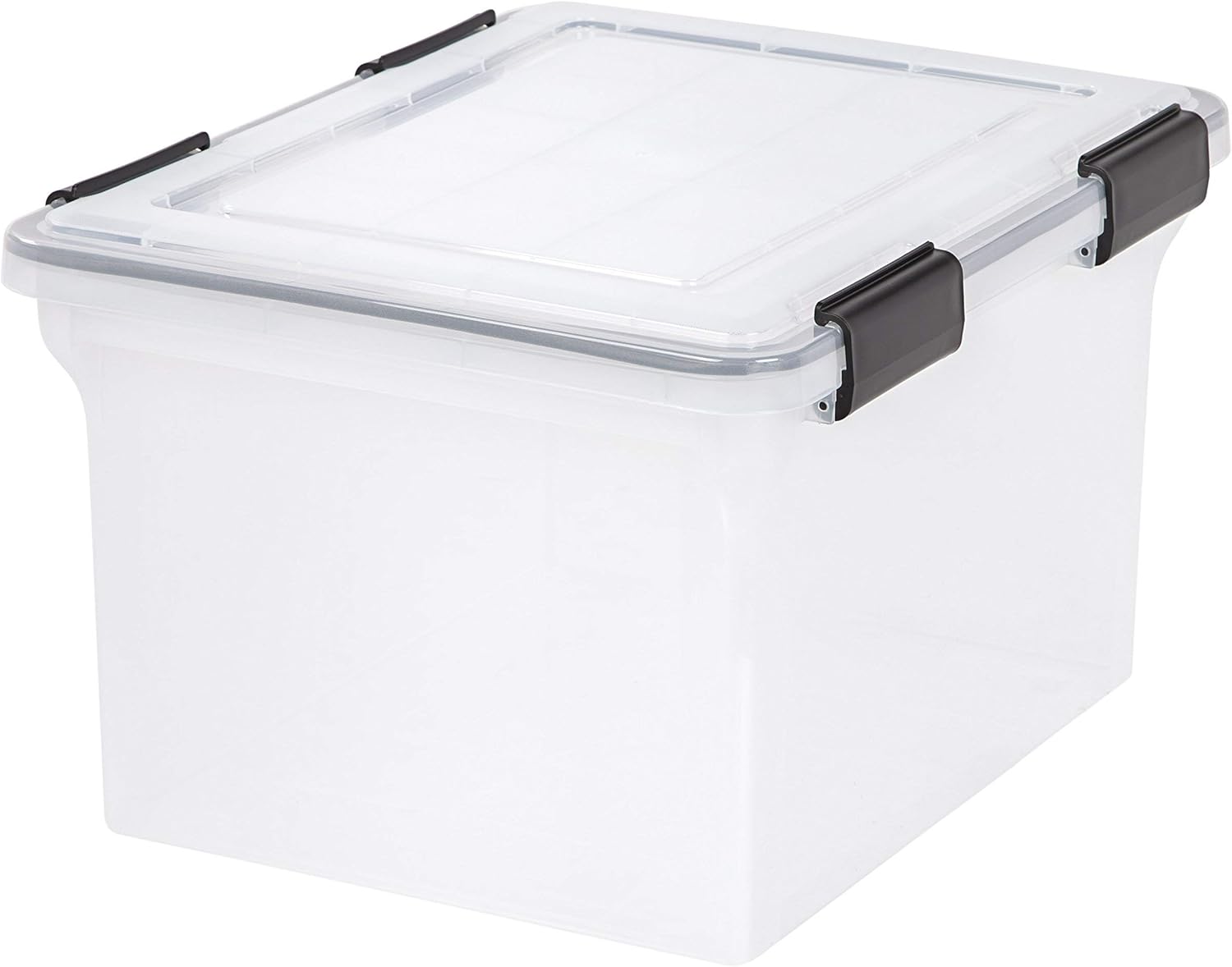 IRIS USA 32 Quart Weathertight Plastic Storage Bin Tote Organizing Container with Durable Lid and Seal and Secure Latching Buckles, 4 Pack : Everything Else
