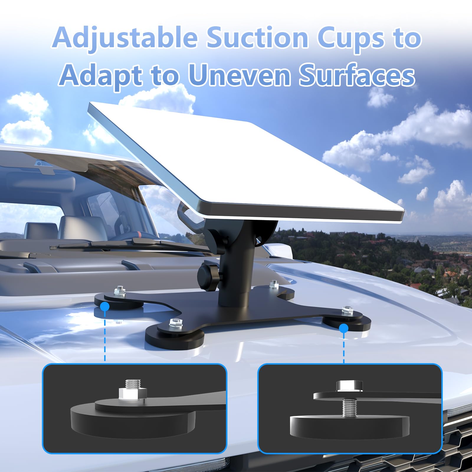 Starlink - Mini soporte, magnético con base magnética resistente de 200 libras, soporte ajustable de ángulo de hasta 45°, soporte de acero inoxidable para RV, coche, barco y camión, accesorios