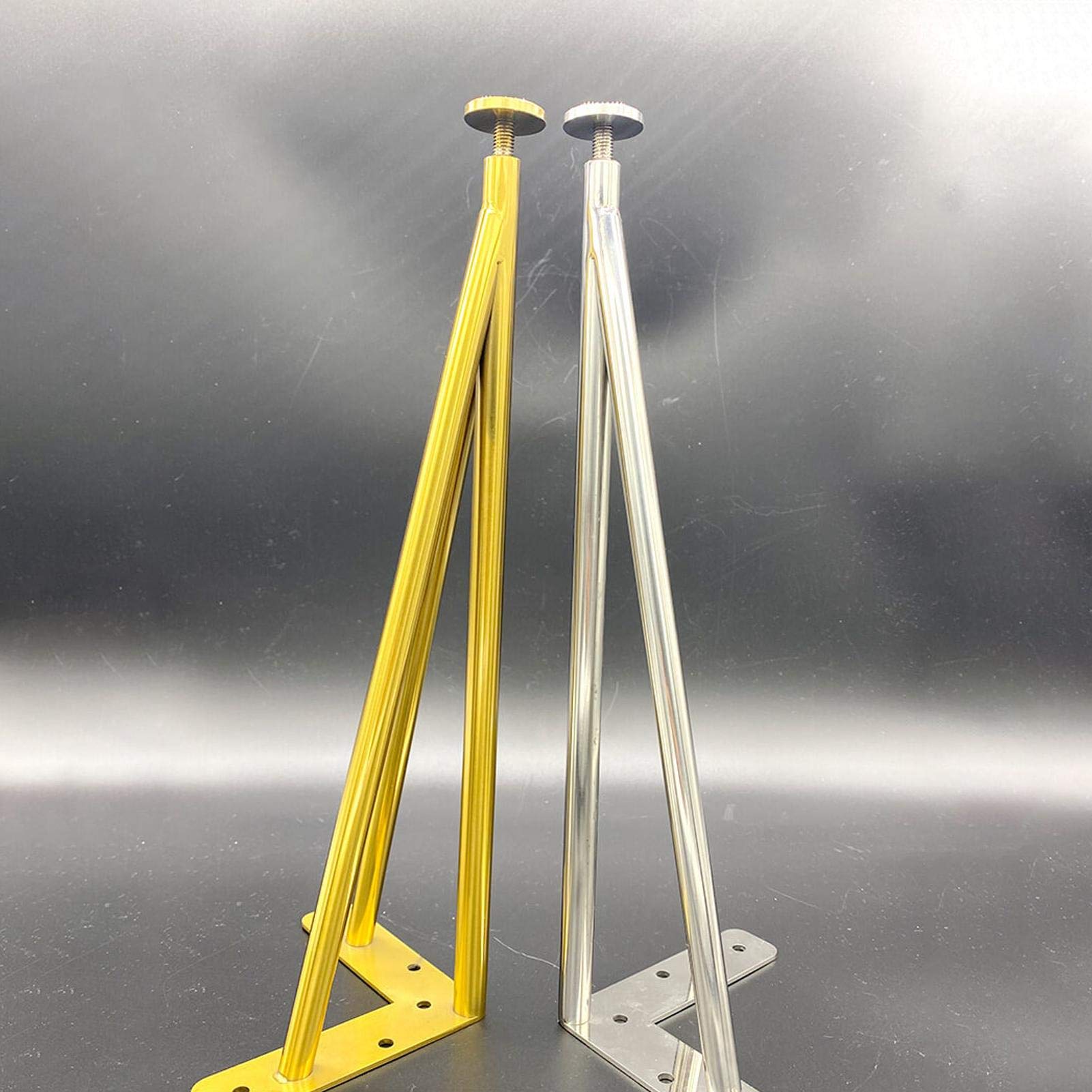 Patas de mesa, patas de repuesto para muebles, estilo horquilla, patas ajustables de metal resistentes, patas de soporte triangulares, para mesa de comedor, escritorio, armario, mesa de centro o mesi