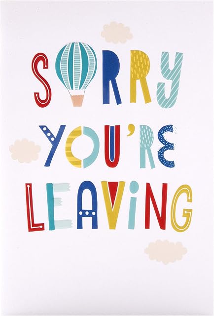 You're Leaving' Good Luck Card from Hallmark - Embossed Text Design