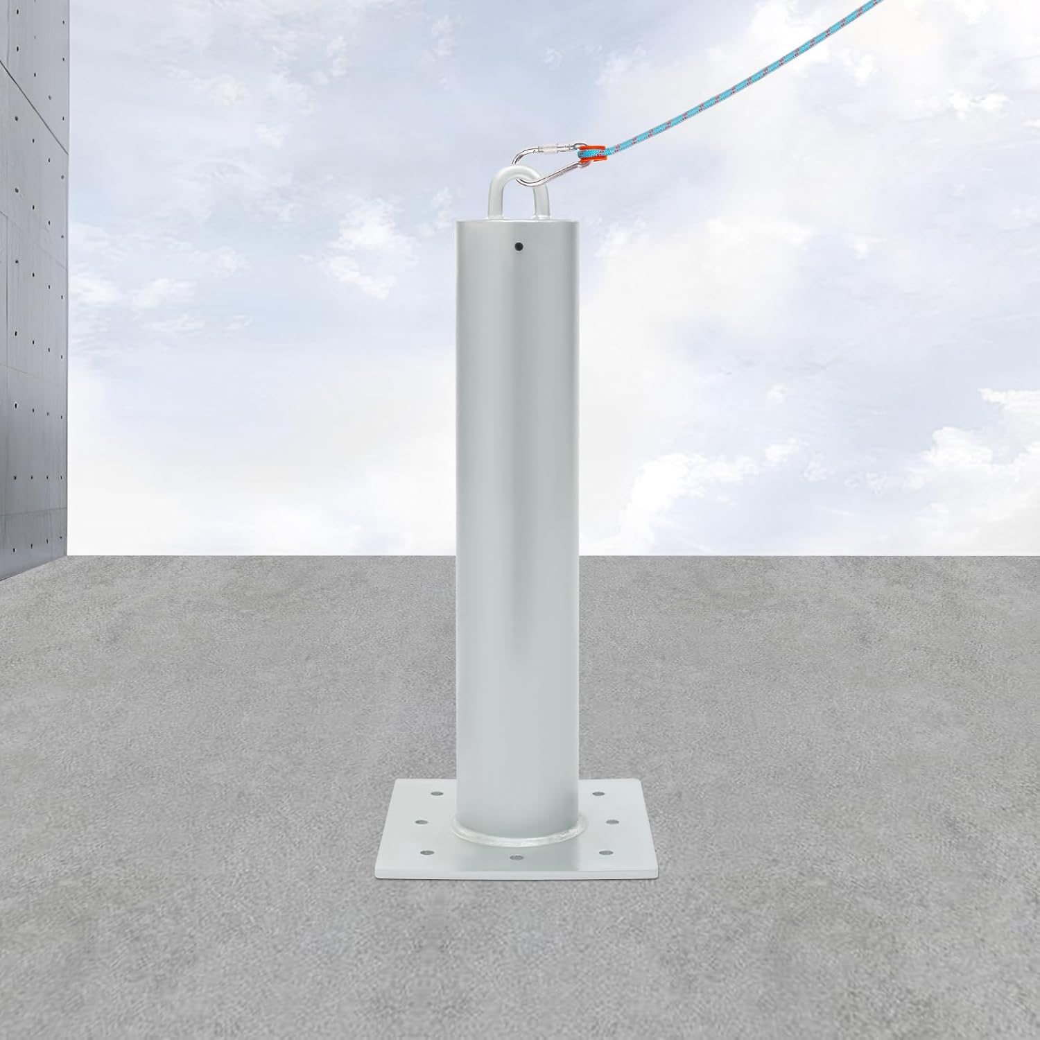 Roof Anchor for Fall Protection, Concrete Anchor, Commercial Standing Roof Anchor Great for Exterior or Indoor Use (8 Holes/Without Screw, Post Height 24”)