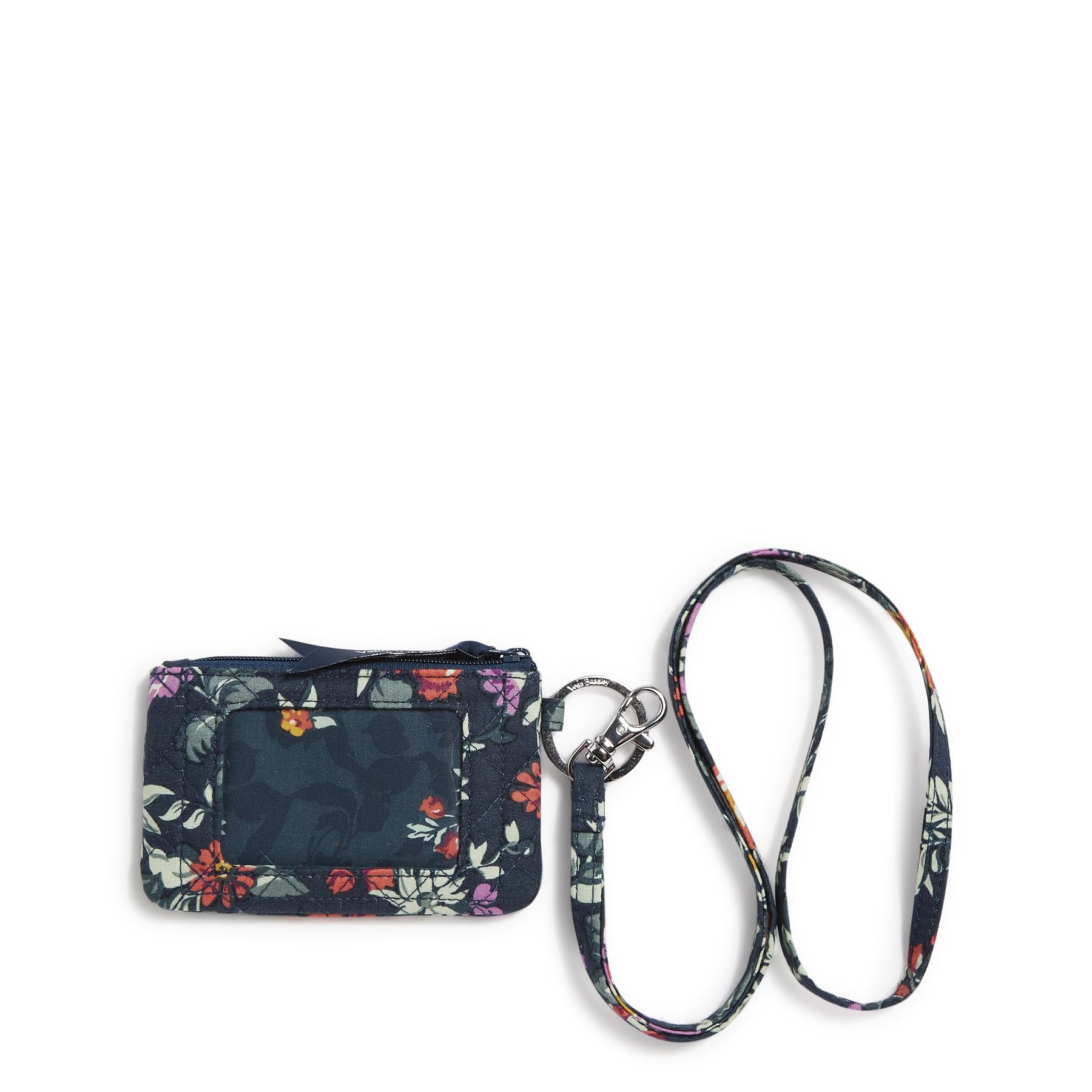 Vera BradleyWomen's Cotton Zip Id Case and Lanyard Combo, Fresh-Cut Floral Green, One Size