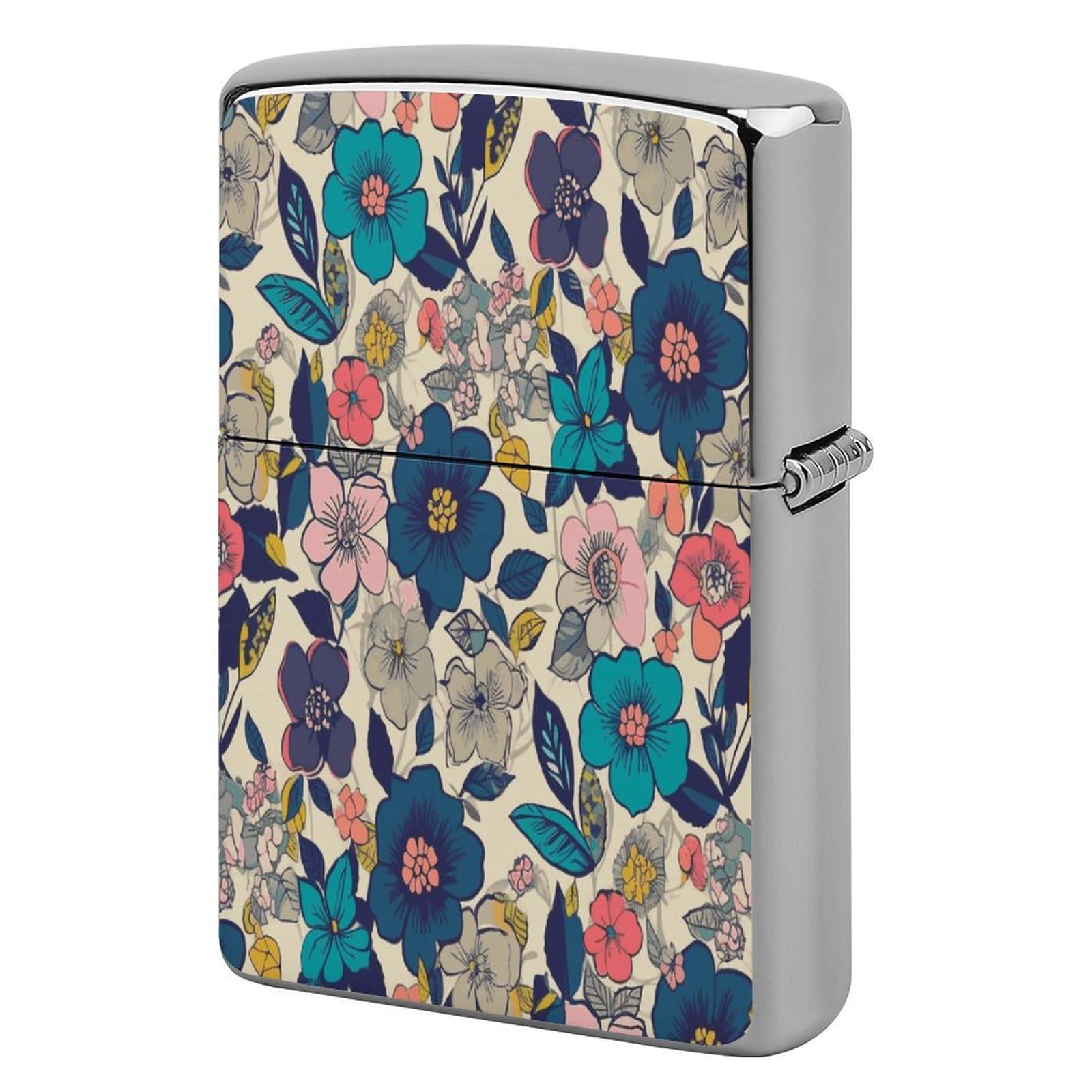 Fodpand Style Flowers2 Metal Lighter Case Cover Lighter Sleeve
