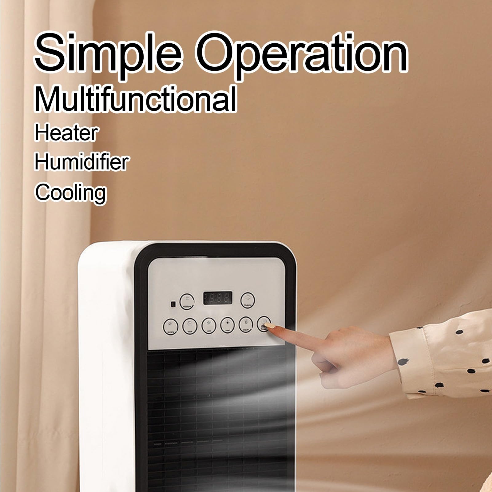 Climatizador Evaporativo 71cm, Depósito 3,5L, Enfriador De Aire Mando a Distancia, 3 Velocidades, Temporizador, 30m²