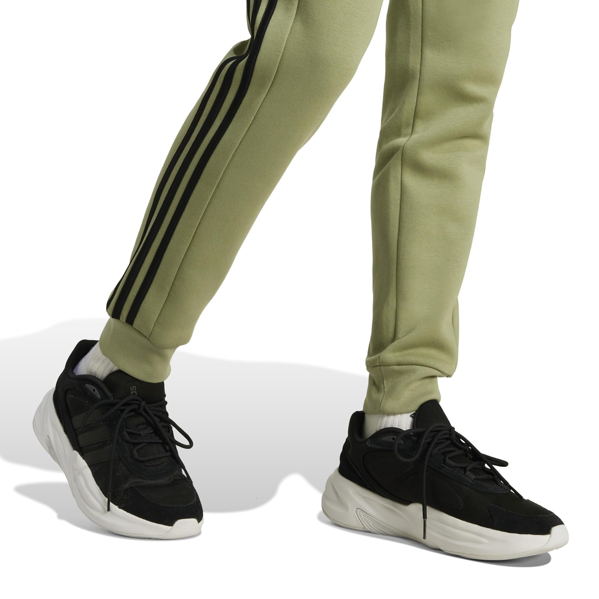 Adidas Essentials Fleece 3-Stripes Tapered Cuff Pants - Pantalones Hombre