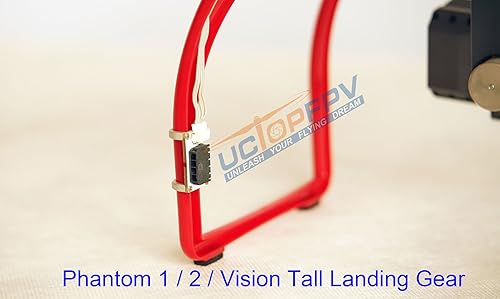 Miniatura 2 de SummitLink Tren de aterrizaje alto rojo para DJI Phantom 1 2 Vision Wide y High Ground Clearance