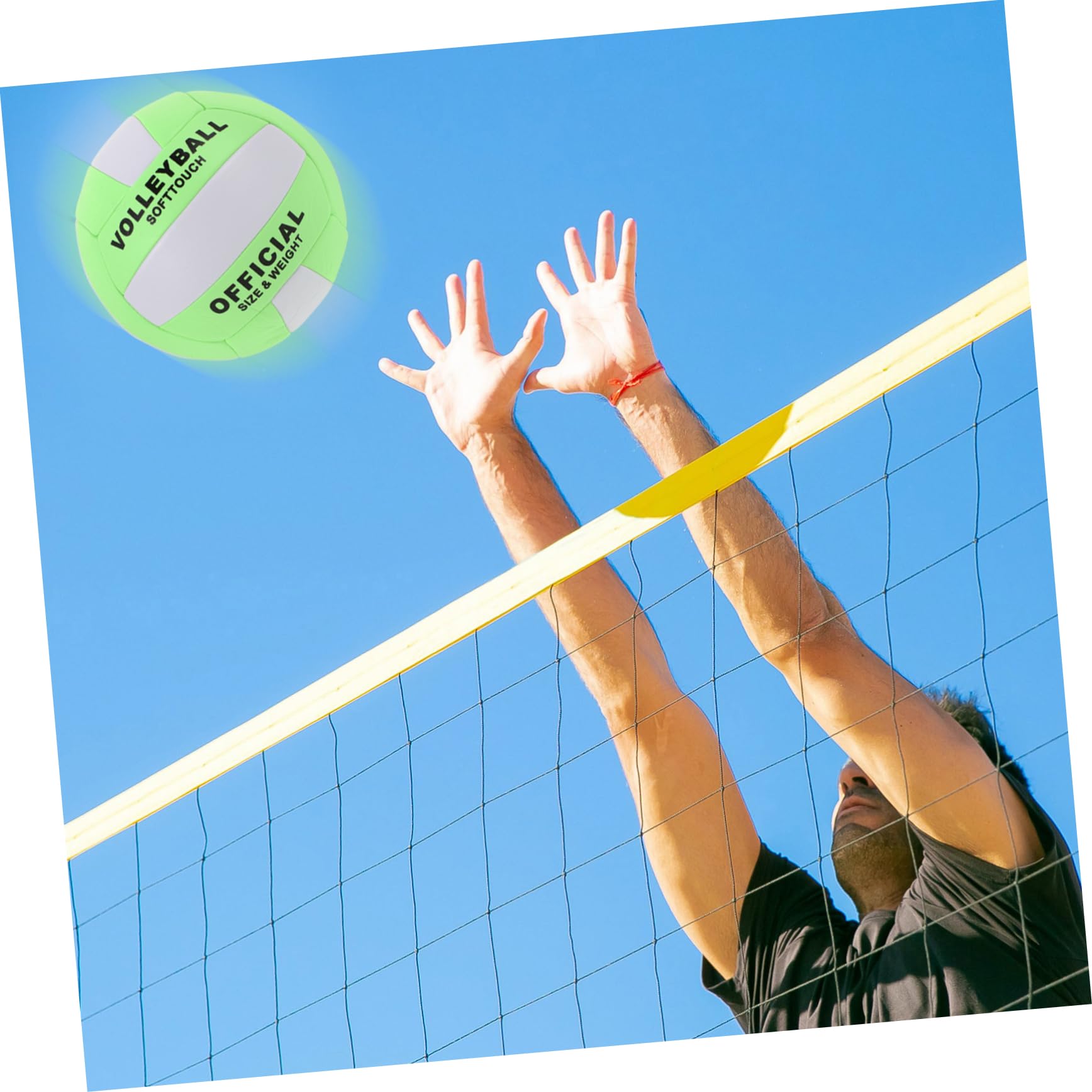 Toddmomy High Visibility Soft Volleyball Balls Size 5 Training Volleyball Set for Play