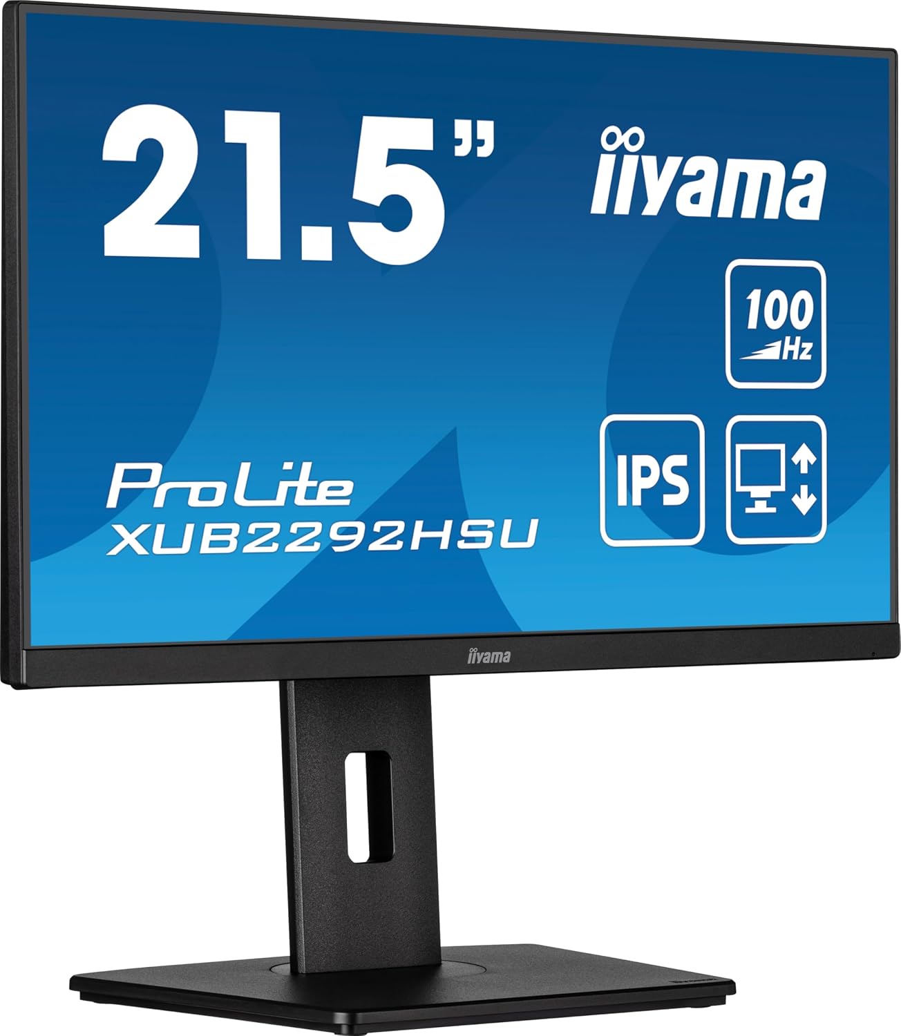 iiyama Prolite XUB2292HSU-B6 54.6 cm 21.5 inch IPS LED Monitor Full HD 100Hz HDMI DP USB 3.2 Height Adjustment Pivot FreeSync Black