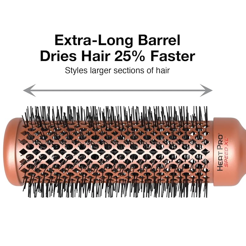 Olivia Garden HeatPro Speed XL - Extra-Long Thermal Round Hair Brush - Not Electrical - Professional Ceramic Blowout Brush for Normal to Thick Hair – 1 3/4” image 3