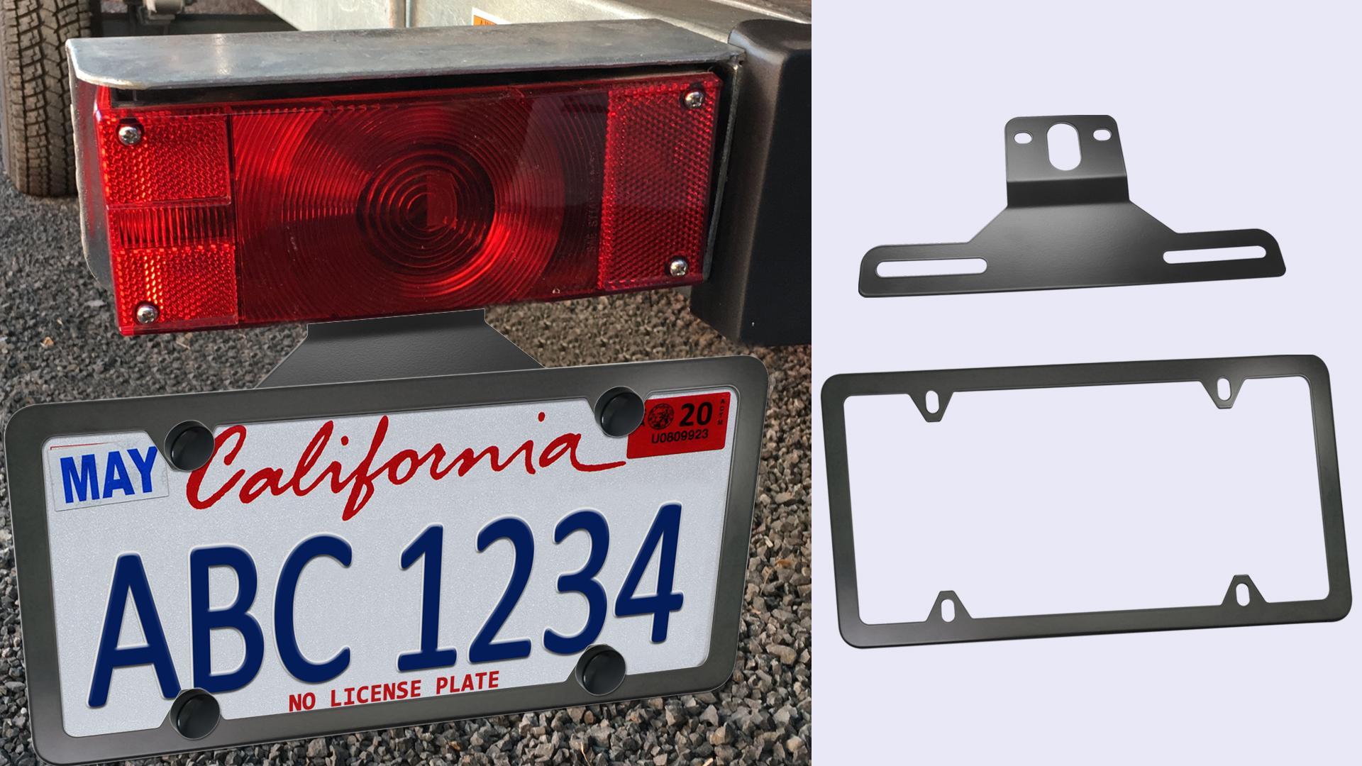Amazon.com: BGGTMO Trailer License Plate Bracket Holder- ATV/RVs