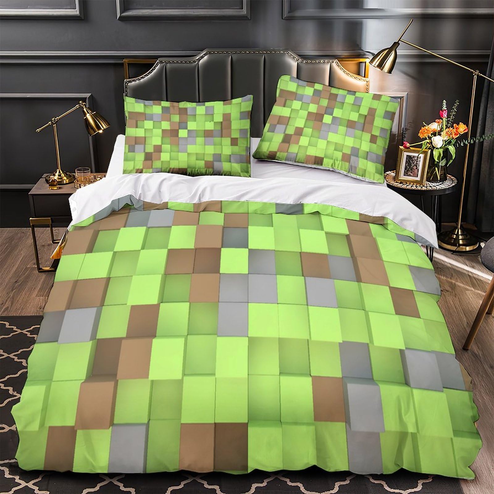 Parure de lit basket King en microfibre douce anti-plis pour des nuits sans transpiration