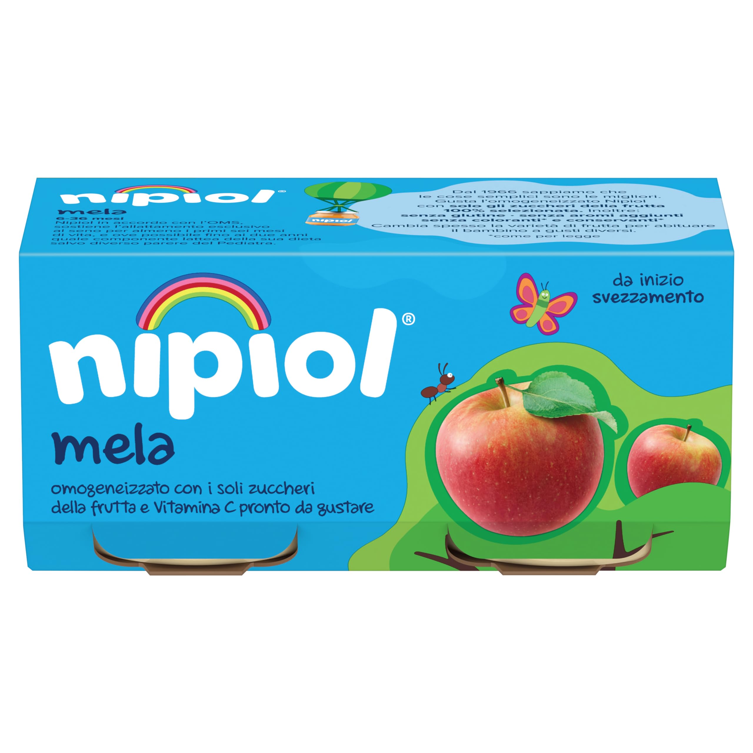 Nipiol Omogeneizzato Mela 2x80g (12 Confezioni)