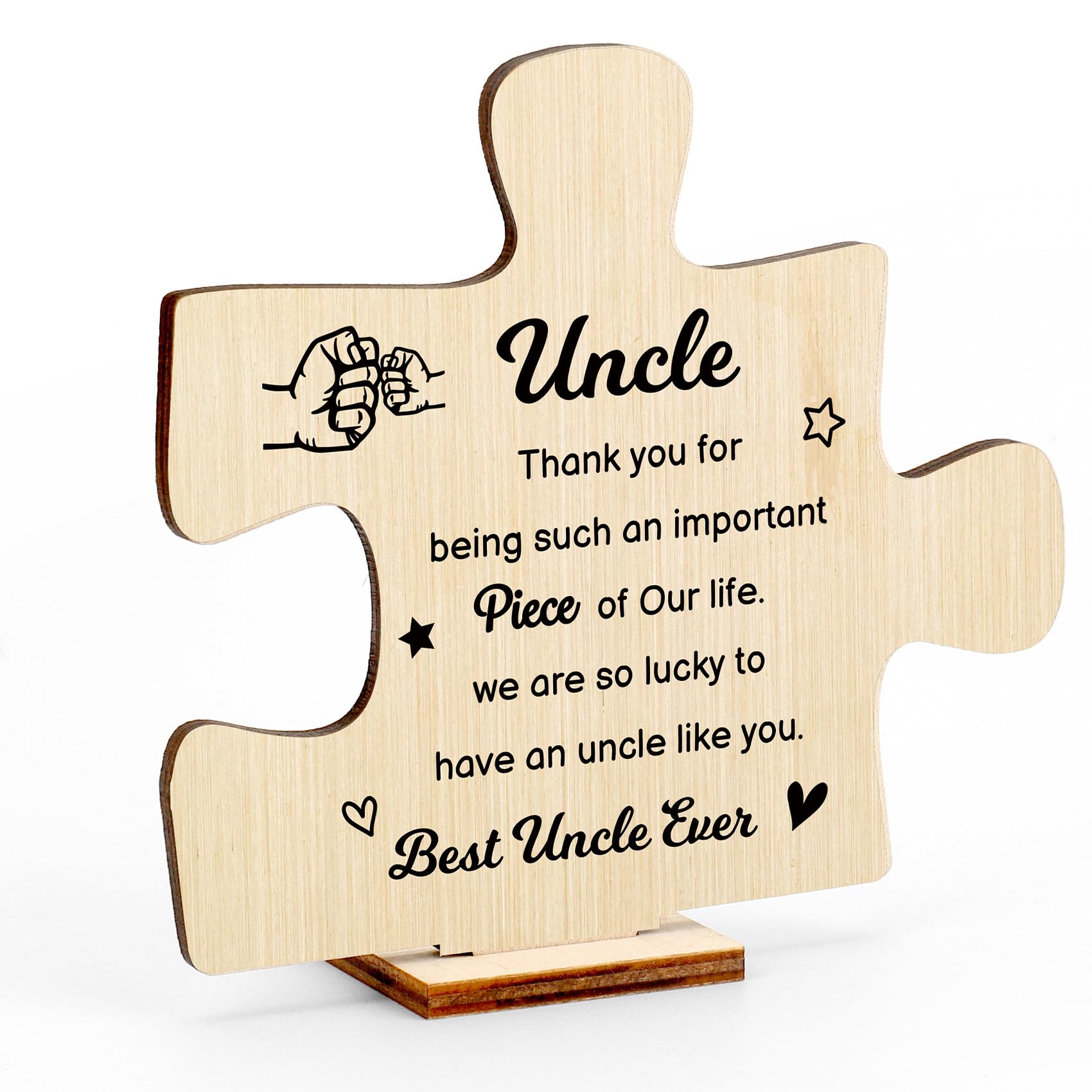 Uncle Gifts Birthday Gifts from Nephew Niece Thank You Wooden Plaque Ornament Appreciation Gift for Uncle Christmas Gifts from Nephew Niece Easter Father's Day Thanksgiving