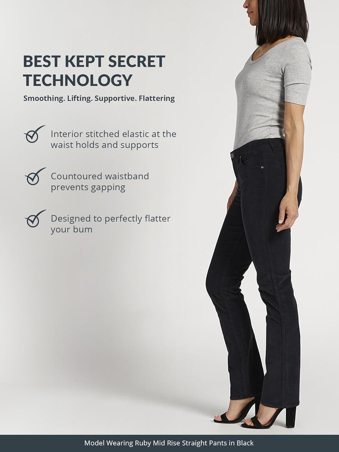 Jag Jeans Womens Ruby Mid Rise Straight Leg Pants - Image 5