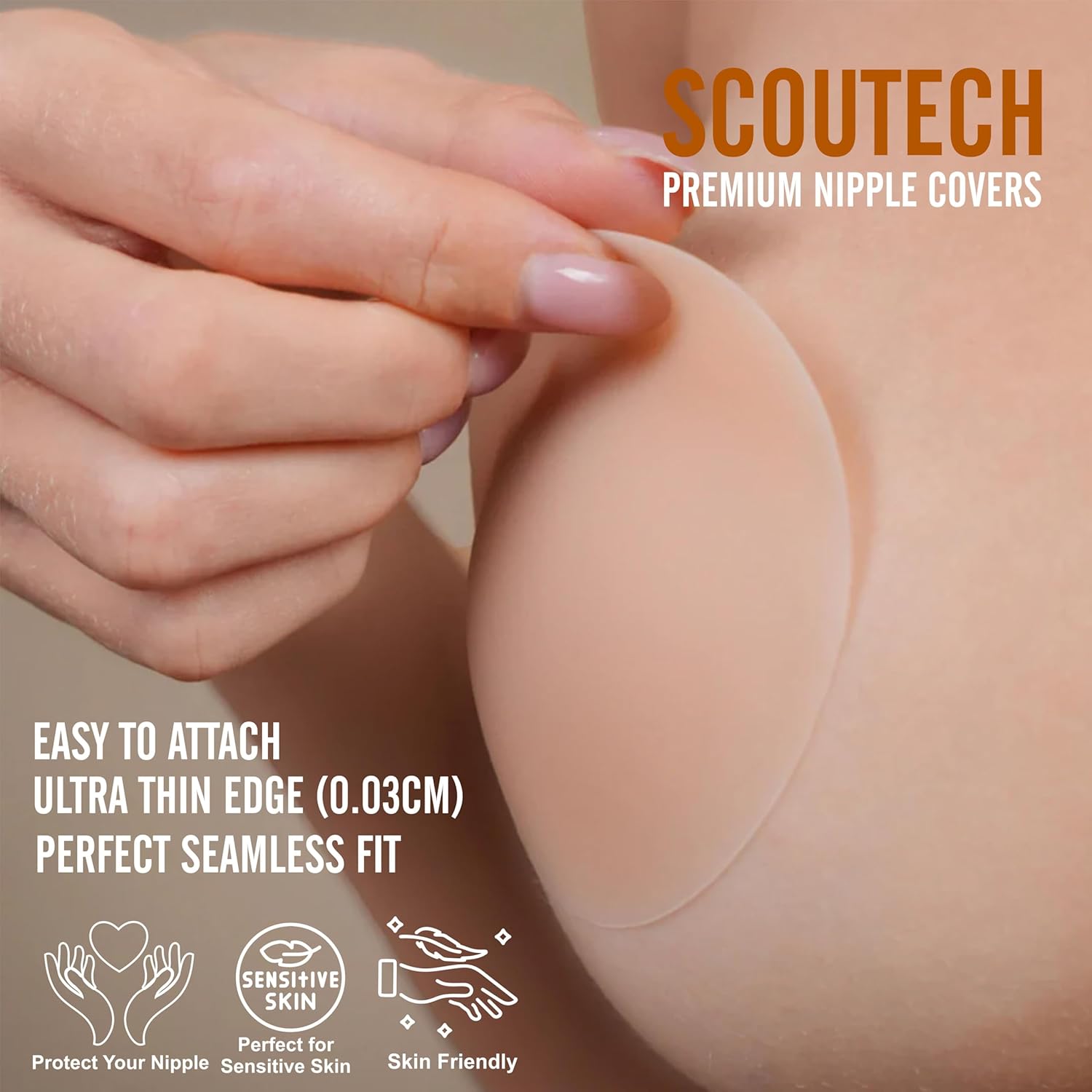 4 Pairs Premium Nipple Covers for Women Adhesive Resusable Siliconce Nipple Pasties for Backless Strapless Dresses - Image 2