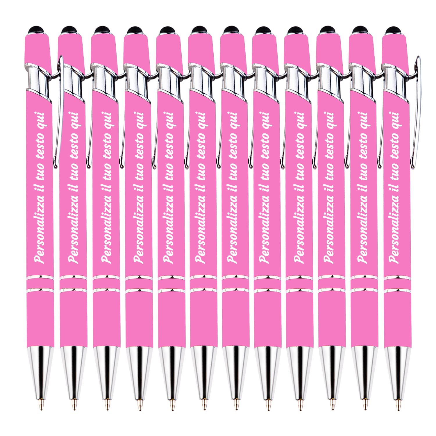 Stylo à bille publicitaire personnalisé, stylo à bille personnalisé avec fonction tactile, adapté aux entreprises, au bureau, à l'école, à l'écriture, gravure gratuite avec message de nom - 216Pièces
