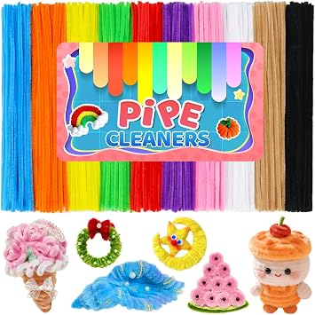 IOOLEEM Pipe Cleaners, Multicolored Bulk for Crafts