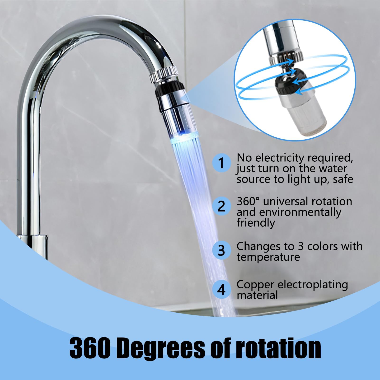 Luce Led Per Water WC 8 Colori Illuminazione RGB Bagno Con Sensore Crepuscolare 85590549 - Foto 3