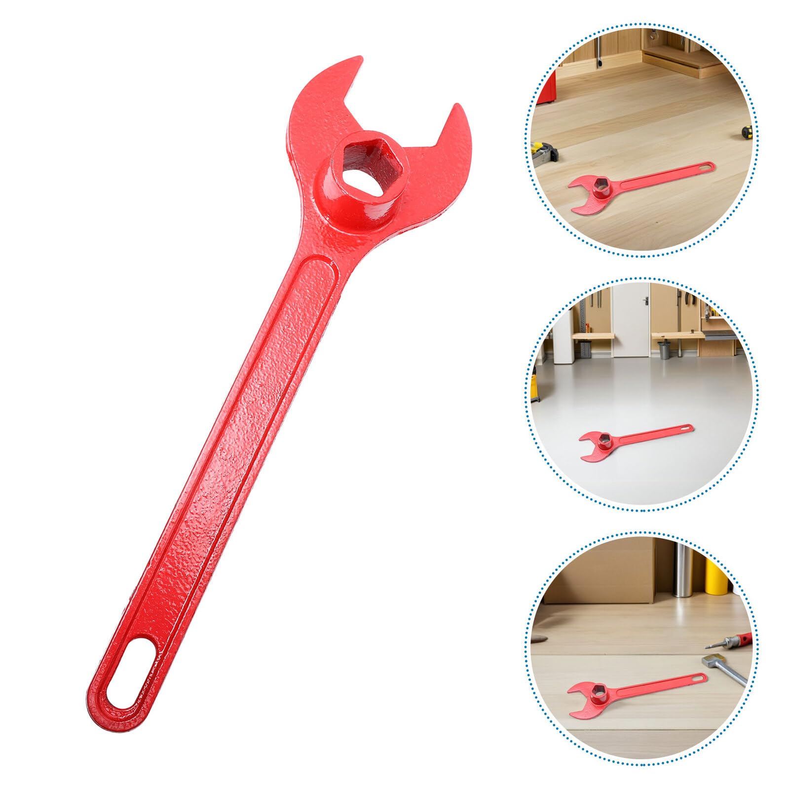 Toddmomy Llave para Hidrantes de Alta Resistencia Hexagonal Grande Roja Herramienta Multifunción para Emergencias al Aire Libre Resistente Intemperie para Bomberos y Extinción de