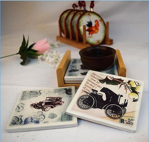 Miniatura 6 de 12 azulejos de cerámica para posavasos blancos 4x4 sin esmaltar, manualidades de bricolaje, cerámica lista para pintar