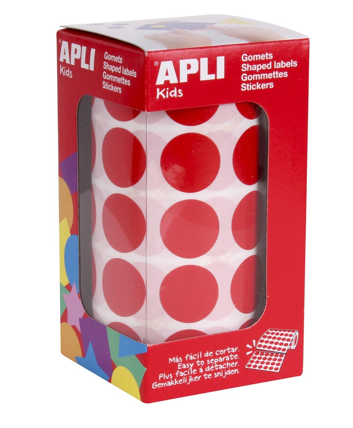 Apli 4861 1770 gommettes rouges diam 20